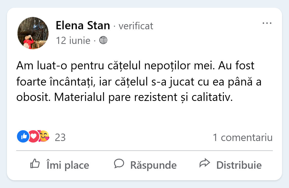 Recenzie Facebook de la Elena Stan despre PurrBall